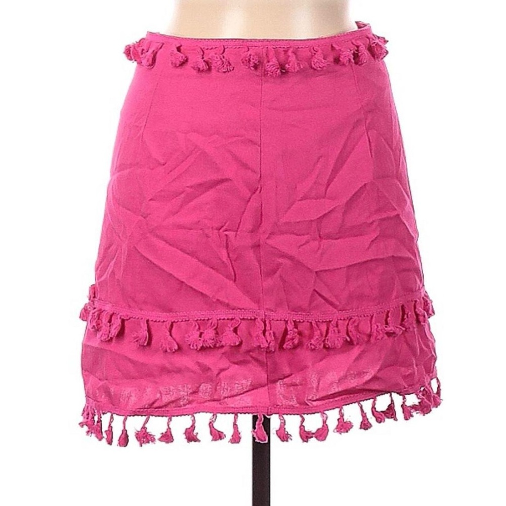 Shein Hot Pink Tassel Mini Skirt Size 6